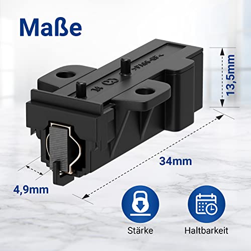 VIOKS 2x Set Motor Kohlebürsten für Waschmaschine Ersatz für 400602015/2 AEG 4,8mm AMP Ersatz Kohlebürsten Waschmaschine Zubehör Electrolux Whirlpool Bauknecht 481281719419 Motorkohlen für SOLE Motor