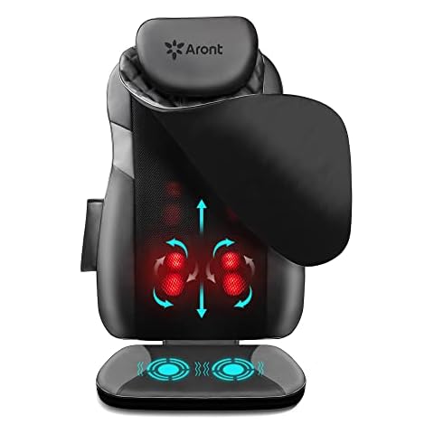 ARONT Massage Chair,Vibration Seat Pad Cushion, Full Lower Back Massager Shiatsu Kneading for the elderly,Home Office Massage Gift for Women Xmas Gift Cover