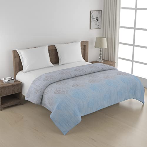 Image of Swayam Double Size AC Comforter | 254 cm X 228 cm | Grey, 150 GSM | Comes with Health Layer : Prevents oozing Out of Fibre