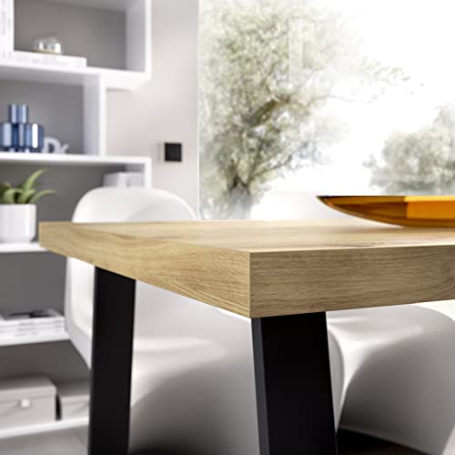 Miniatura 4 de DEKIT GRUPO RIMOBEL Aran Mesa de Comedor, Melamina, Nordic, 75x140x90 cm