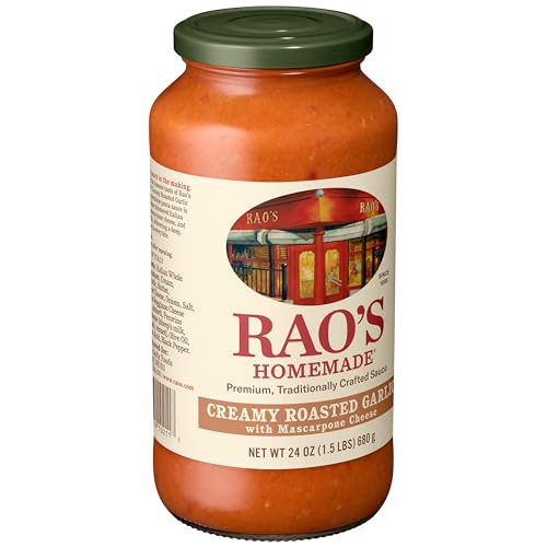 Image of RAOS Creamy Roasted Garlic Pasta Sauce, 24 OZ (Pack of 2)
