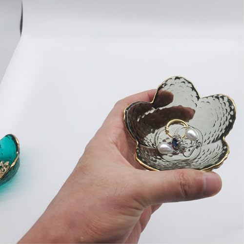 Besskon YYGUS24051000 Flower Ring Dish Jewelry Tray, Glass Jewelry Dish Tray thumb #3