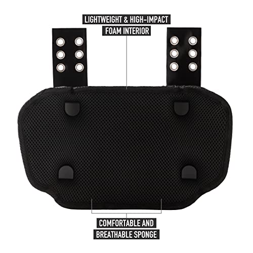 Qwos Sports Football Back Plate - Rear Protector Lower Back Pads For Adults Football Players - Senior Grey #TOP2