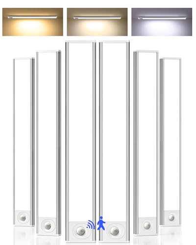 AMETHEUS 16inch Under Cabinet Lighting, 6Pack Rechargeable Motion Sensor Light Indoor, Magnetic...