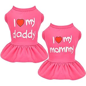 Yikeyo Hundekleid 'I Love Mommy Daddy' 2er-Set