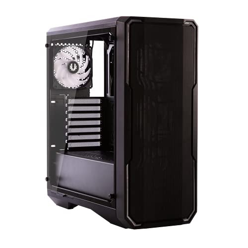 Bitfenix Enso Mesh Case Black ARGB Edition, Mesh Front Panel, Tempered Glass Window Side Panel, ATX/Micro ATX/Mini ITX Form Factor, 4 x 3 pin 5V ARGB Fans Pre-Installed, BFC-ESM-150-KKWGK-4A