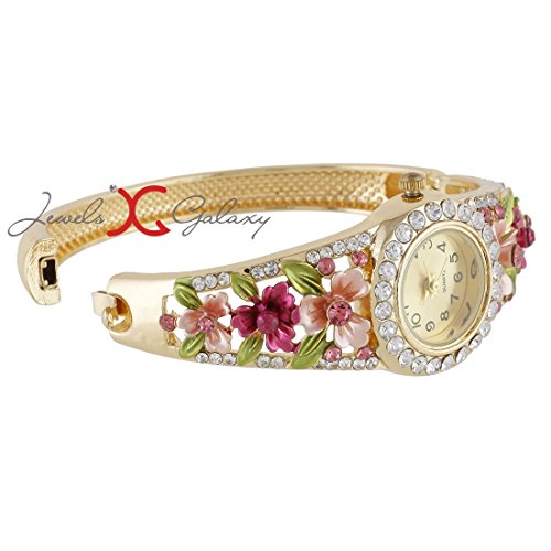 Luxuria AD Floral Charm Bracelet Jewellery