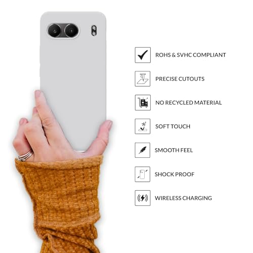 Image of SPRIG Compatible with OnePlus Nord 4 Premium SilkTone Back Cover Drop Tested Shock Proof Mobile Case for Men, Women, Boys and Girls with Camera Protection (White)