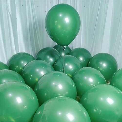 Image of 90 Pack Green Balloons 18 inch Dark Green Latex Big Balloons for Party Decorations and Events ZWZLIULIAN