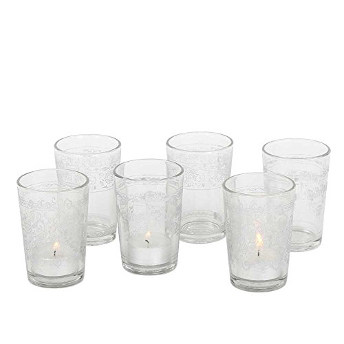 albena shop 73-108 Kana Ensemble de 6 Verres à thé Oriental Clair/Argent