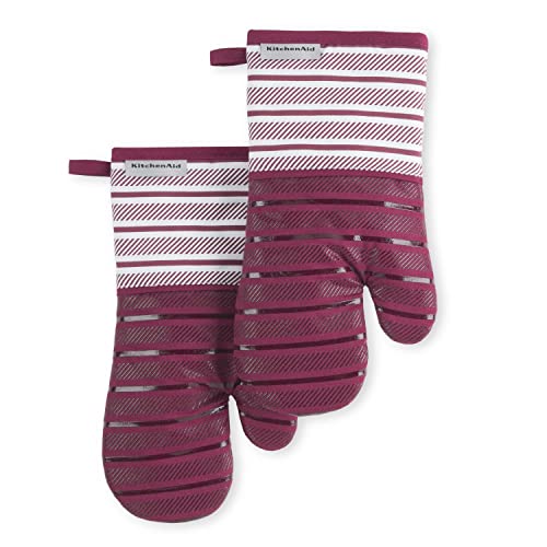 KitchenAid Albany Beetroot Oven Gloves 7" x 13" (Pack of 2)