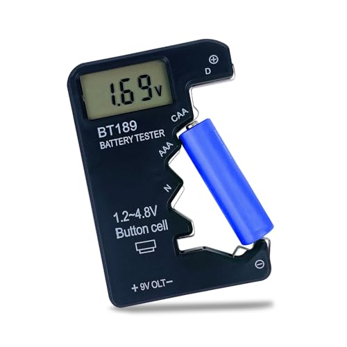 ZUFECY Digital Battery Tester, LCD Screen Voltage Checker for AA AAA C D 9V 1.5V Batteries, Portable...
