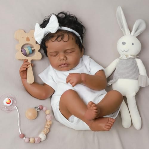 Muñeca Reborn Bebé Africana Realista 20 Pulgadas miniatura 5
