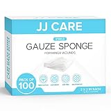 JJ CARE Sterile Gauze Pads [Pack of 100], 2x2 Gauze Pads, Sterile Gauze Sponges, Disposable Gauze Wo