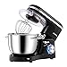 Aucma Stand Mixer, 6.2L Food Mixers for Baking, Electric Kitchen Mixers with Bowl, Dough Hook, Wire Whip & Beater (6.2L, Black)