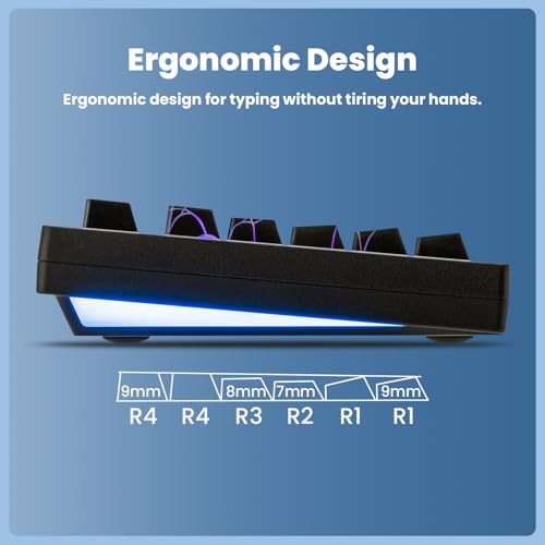 Image of ZORNHER ZH870 Wireless Gaming Mechanical Keyboard,80% Black Custom Creamy Sound Keyboard with Spider Web IMD PC Keycaps,Creamy Sounding Linear Switches,Hot-Swappable,RGB Backlit,2.4GHz /USB-C /BT5.0