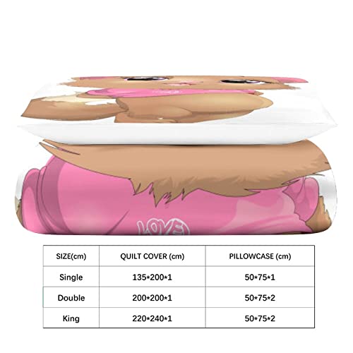 Housse de couette animation 3D pour lit simple 135x200 microfibre