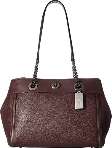 Coach Handtasche Turnlock Edie Carryall, Oxblood 87239