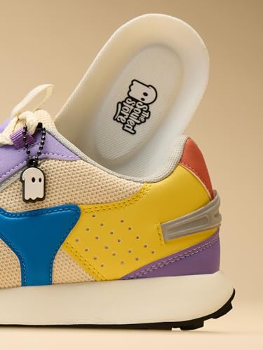 Image of The Souled Store Gelato: Women and Girls Low Top Sneakers | Trainer with Smooth Suede, Breathable Mesh & Cushioned EVA Sole