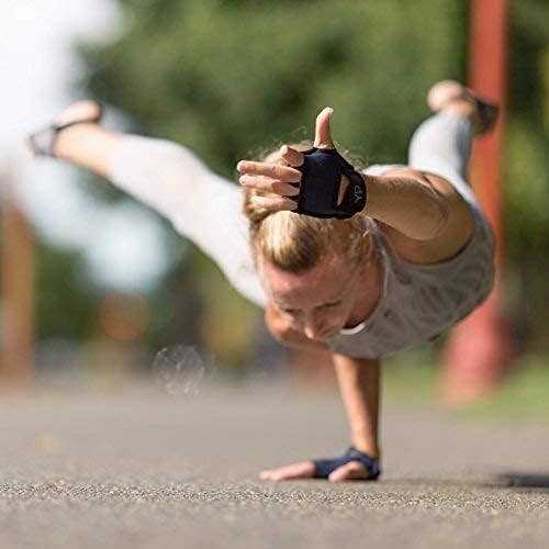 Miniatura 7 de YogaPaws Elite - Guantes acolchados antideslizantes para mujeres y hombres para yoga, yoga de potencia, pilates, ciclismo, crossfit, ejercicio al