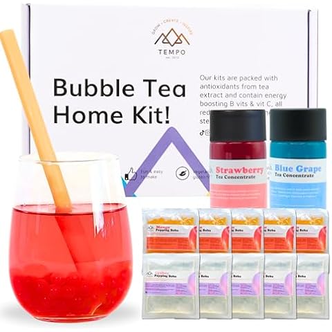Tempo Tea Bar Strawberry & Blue Grape Bubble Tea Kit Cover