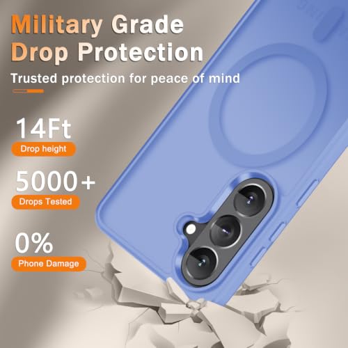 Image of YENAPOON for Samsung Galaxy S26 FE Case, Matte Magnetic Phone Cover, Purple