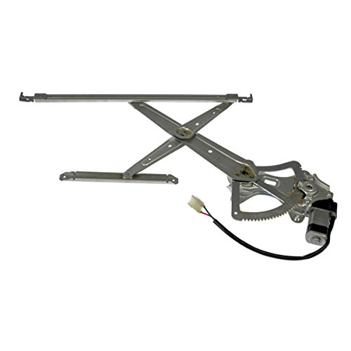 Image of TRQ Front Driver Side Power Window Motor and Regulator Assembly Power Compatible with 07-09 Toyota Tundra 10-17, Regular Cab 10-18 Tundra Crew Cab with 2 Pin Style Connector 10-18 Sequoia
