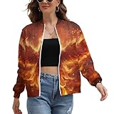 Phoenixess Women's Zippered Jacket Long Sleeve Outwear Sweatshirts Jackets Fashion Fall Outfits XS