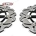 Arashi Front Rear Brake Discs Rotors for Suzuki GSXR 750 2004-2005 K4 K5, Motorcycle Replacement Accessories Black