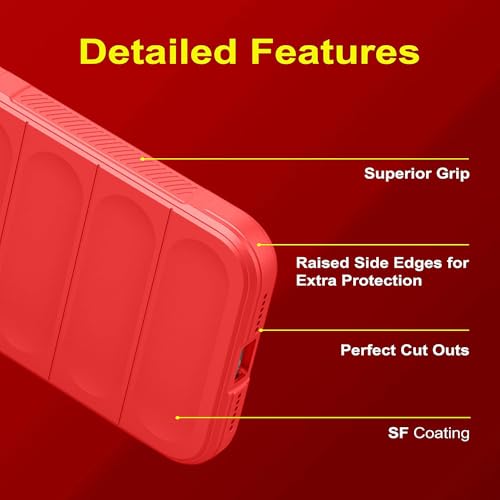 Image of Amazon Brand - Solimo Mobile Cover for Realme C63 4G / Narzo N63 4G | Full Camera Protection | Liquid Silicon Case | Flexible Bumper Case for Realme C63 4G / Narzo N63 4G (Red)