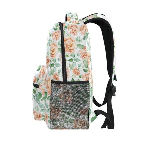 Sac à dos aquarelle roses grande capacité taille S pour étudiante - 4
