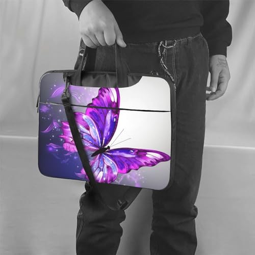 Maletín para portátil con diseño mariposa morada miniatura 2
