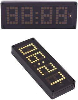 Shunfaifuda Módulo de visualización de reloj R_ de 4 bits, matriz de puntos, monitor de temperatura, reloj en tiempo real, color blanco