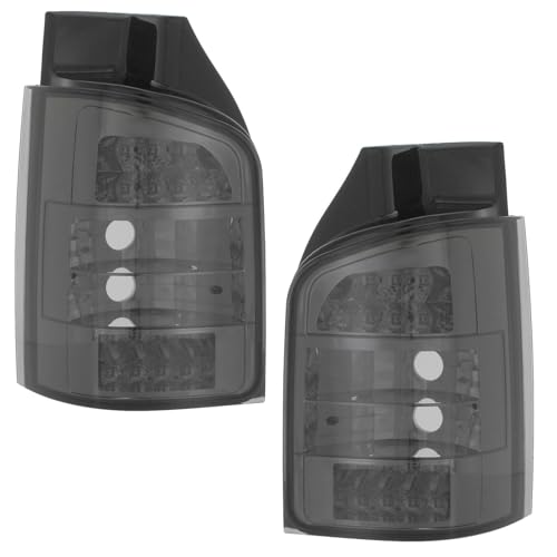 XYZ Parts Styling Upgrade Rear Back Tail Lights Lamps Compatible with VW Transporter T5 2003-2010 1 Rear Door Smoked LED Style Boxed 1 Pair Replacements