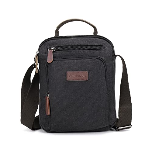 Verlenpaple 11 Zoll Messenger Bag Schultertasche Retro Kuriertasche Multifunktions Canvas Umhängetasche Herren Cover
