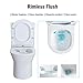 WinZo Small 23 inch One Piece Toilet with 10 inch Rough-in Compact For Compact Short Bathroom,White with Golden Button