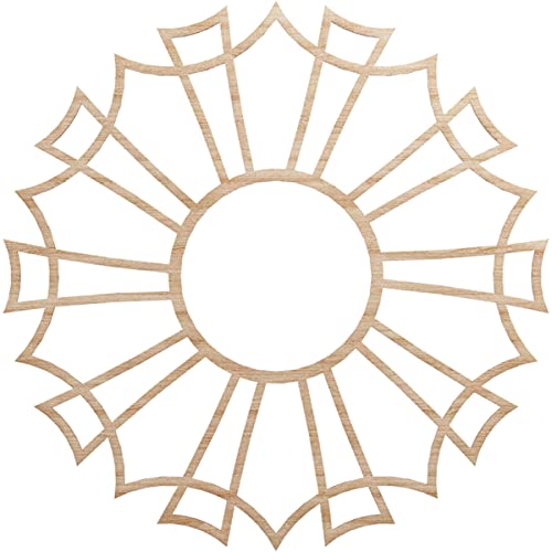 Image of Ekena Millwork 38 inchOD x 13 3 /8 inchID x 3 /8 inchT Augustus Wood Fretwork Pierced Ceiling Medallion, Alder