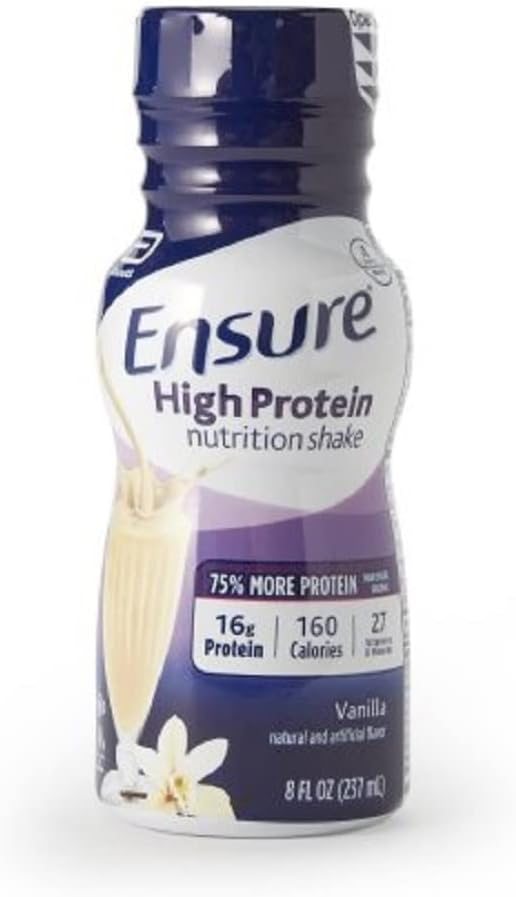 Ensure High Protein Nutrition Shake, Vanilla, 8oz, 24 count by Ensure