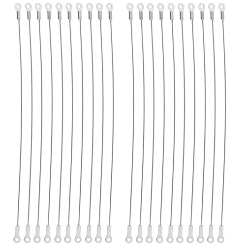 SG Store 20PCS Door Limiter Rope 304 Stainless Steel Door Restraint Line for Cabinet Door Closet Door Wardrobe Door Silver