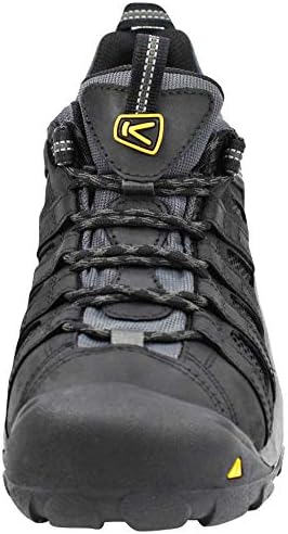 KEEN Utility Men's Flint Low Height Steel Toe Industrial Construction Shoes, Black/Dark Shadow, 10 | Image 1