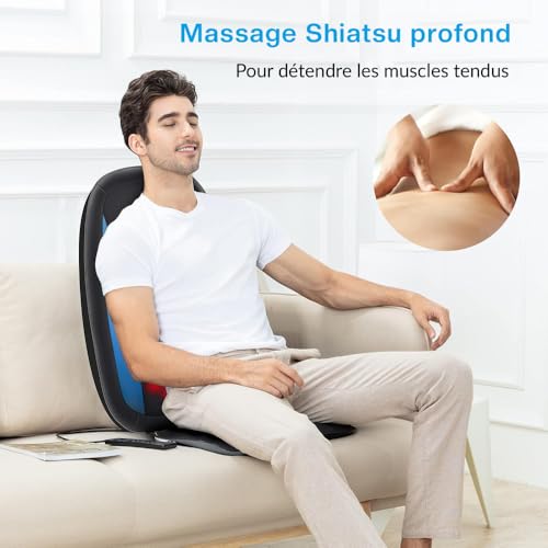 Dossier massant chauffant Shiatsu 2606MC avec diffusion de chaleur active - 2