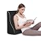 Daneey Reading Pillow For Bed - Back Support Pillow With Adjustable Cushion, Black Velvet 23.5x8x20"