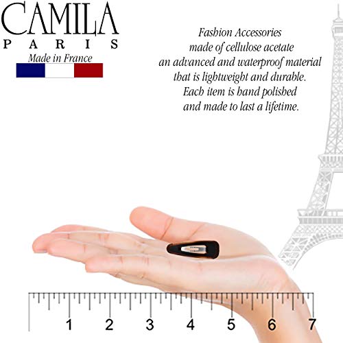 Camila Paris Cp1309/2 French Hair Snap Clip Barrette, Hair Slides Clic Clac For Women, Styling Girls Side Slide-In Metal Snap Pin Hair Accessories For Women. Strong Hold, No Slip Grip, Made In France #TOP13