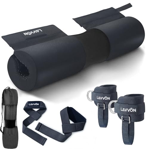 Langhantel Polster 3Pcs, Hip Thrust Barbell Pad mit Klettverschluss - Hantel Nackenpolster - Polsterung für Squats, Booty Training,Gym,Fitness,Krafttraining(Fußschlaufe Kabelzug,Zughilfen) Langhantel Polster 3Pcs, Hip Thrust Barbell Pad mit Klettverschluss - Hantel Nackenpolster - Polsterung für Squats, Booty Training,Gym,Fitness,Krafttraining(Fußschlaufe Kabelzug,Zughilfen)