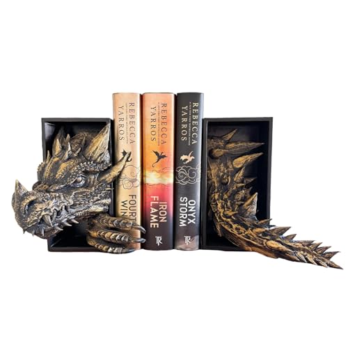 Dragon Bookshelf Decor Dragon Bookends Gothic Fantasy Bookends