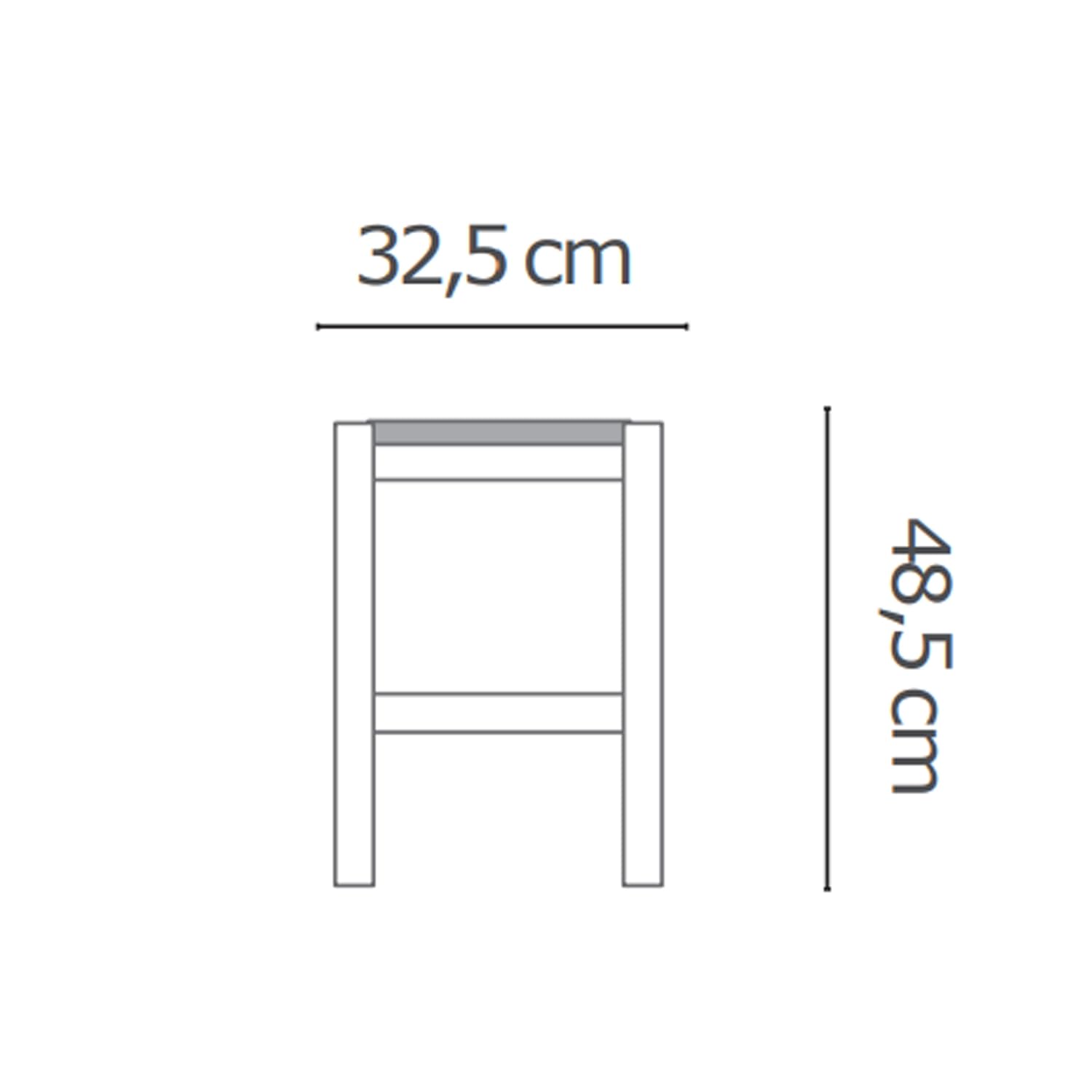 Spacio Taburete Rústico de Madera y Paja Növik – Estilo Nórdico Escandinavo – Banqueta Alta 70 cm y Baja 48,5 cm – Ideal para Cocina, Barra o Comedor | Fabricado en España (Nogal, BAJO)