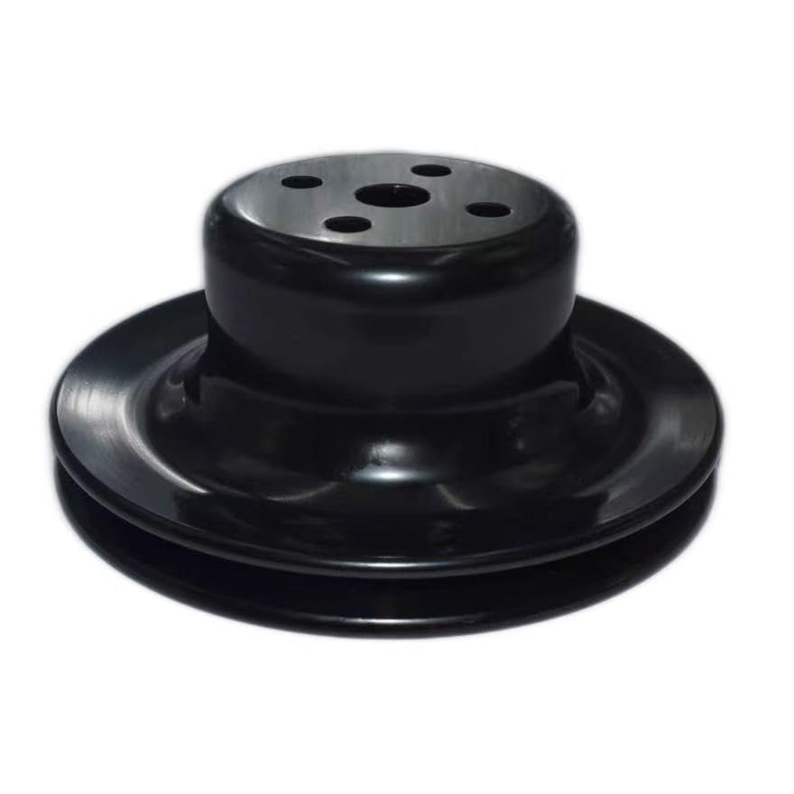 Black Steel Water Pump Pulley(1 Groove) & Crankshaft Pulley Single (1 Groove) Fits for Ford Small Block 260 289 1965-1967 V8