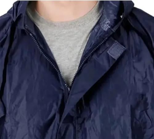 Image of Durable Polyester Waterproof Raincoat with Hood for Unisex Use in Fall and Rainy Season,Lightweight & Windproof 187