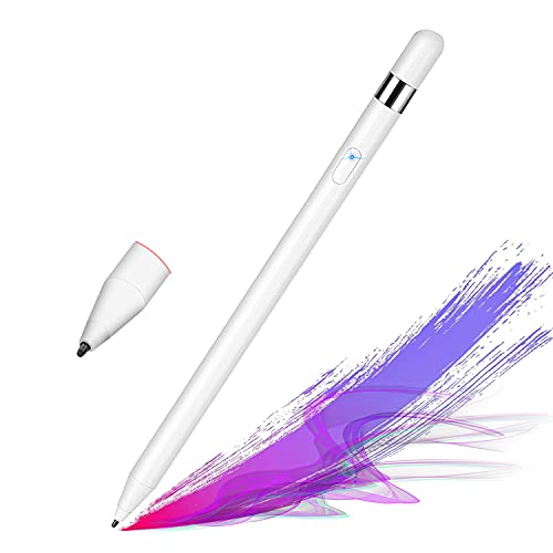 KKUYI Stylus Pen for iPad, Rechargeable Fine Point Digital Magnetic Disc Universal Stylus Pens Touch Screens for Apple/iPhone/ Ipad pro/ Mini/ Air/ Android/Microsoft and Most Capacitive Touch Screens