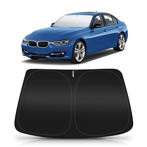 BESTVIEW Car Windshield Sun Shade Compatible with BMW F30/F31/F80 3 Series/M3 2013-2018 - Foldable...